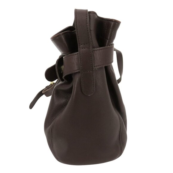 VTG Coach 4156 Soho Belted Bucket Pouch Bag Crossbody Brown Leather Brass Purse - Picture 4 of 13